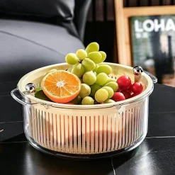 Manuelle Gemüse-Salatschleuder - Effizienter Abtropfkorb