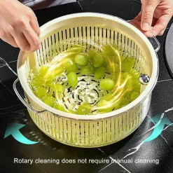 Manuelle Gemüse-Salatschleuder - Effizienter Abtropfkorb