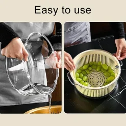 Manuelle Gemüse-Salatschleuder - Effizienter Abtropfkorb