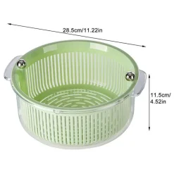 Manuelle Gemüse-Salatschleuder - Effizienter Abtropfkorb