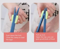 Manuelle Schneebesenzange – 2-in-1-Küchenwerkzeug zum Mixen und Servieren