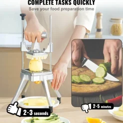 Manueller Gemüseschneider aus Edelstahl – Handelsqualität