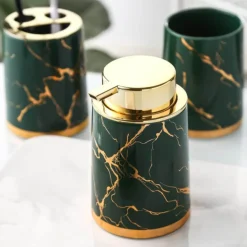 Marble Bathroom Accessory Set - Modern Stylish Decor