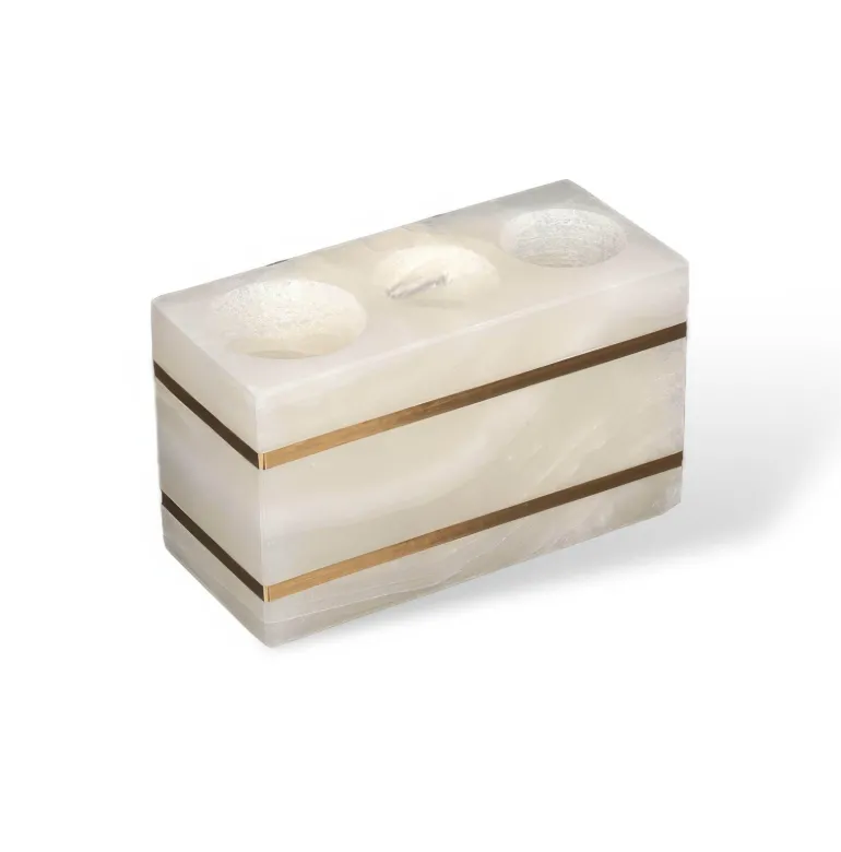 Marble Bathroom Set - Elegant Natural Decor Accessories