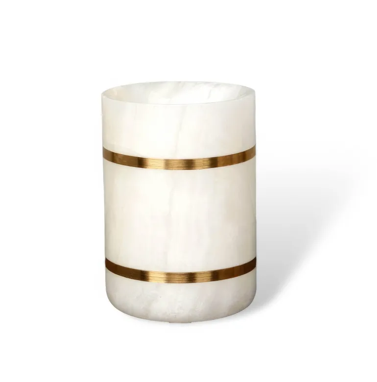 Marble Bathroom Set - Elegant Natural Decor Accessories