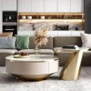 Marble Coffee Table Set - Modern Chic Stone Design