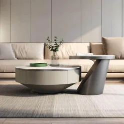 Marble Coffee Table Set - Modern Chic Stone Design