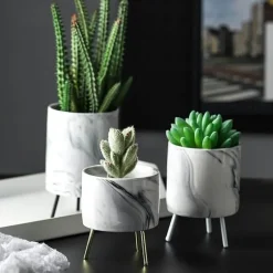 Marmor-Blumenvase - Minimalistisches nordisches Wohndekor