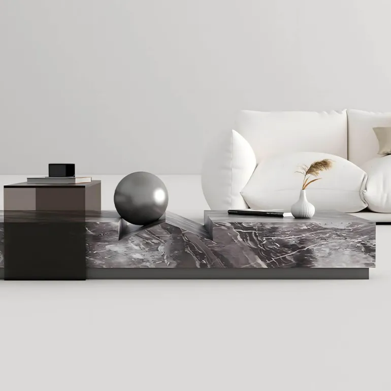 Marmor-Couchtisch – eleganter Lucienne-Akzenttisch