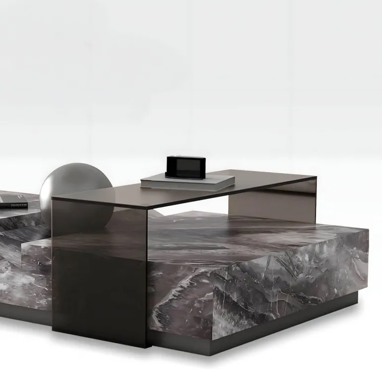 Marmor-Couchtisch – eleganter Lucienne-Akzenttisch