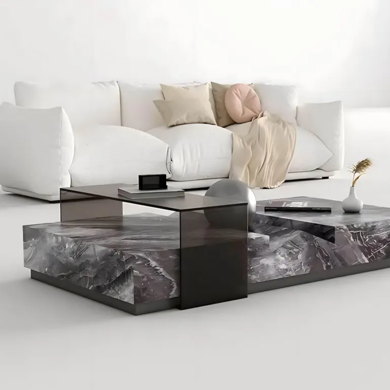 Marmor-Couchtisch – eleganter Lucienne-Akzenttisch