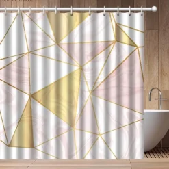 Marmor-Duschvorhang – farbenfrohes, lebendiges Badezimmerdekor