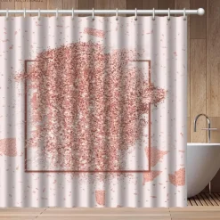 Marmor-Duschvorhang – farbenfrohes, lebendiges Badezimmerdekor