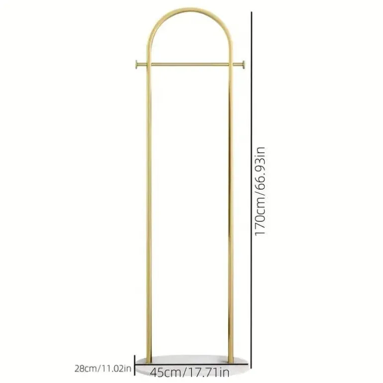 Marmor-Kleiderbügel – Schlichtes Bodenregal für Schlafzimmer & Garderobe
