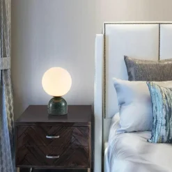 Marmor-Tischlampe – Elegantes, modernes Kugel-Design
