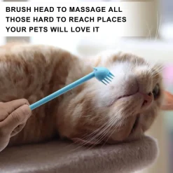 Massagebürste zur Katzenpflege – Interaktives Haustierspielzeug mit Ständer