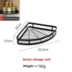 Mattschwarze Küchenaufbewahrung aus Metall ohne Bohren