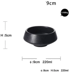 Mattschwarze Snackschale – Modernes, elegantes Serviergericht