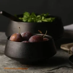 Mattschwarze Snackschale – Modernes, elegantes Serviergericht