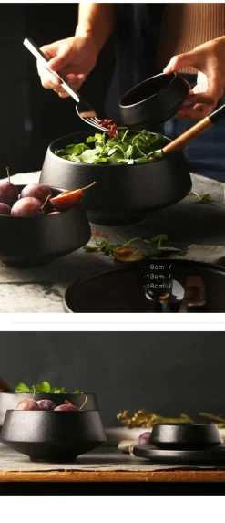 Mattschwarze Snackschale – Modernes, elegantes Serviergericht