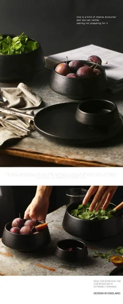 Mattschwarze Snackschale – Modernes, elegantes Serviergericht