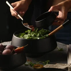 Mattschwarze Snackschale – Modernes, elegantes Serviergericht