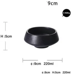 Mattschwarze Snackschale – Modernes, elegantes Serviergericht