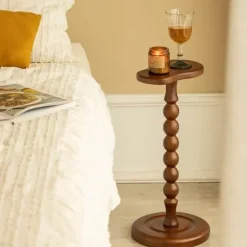 Medieval Mini Coffee Table - Solid Wood Accent Furniture