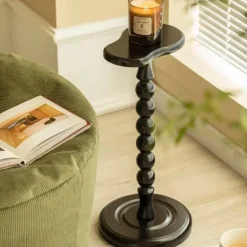 Medieval Mini Coffee Table - Solid Wood Accent Furniture