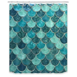 Meerjungfrau-Duschvorhang – Badezimmerdekor mit Meeresmotiven