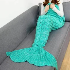 Meerjungfrauendecke - Handgemachter gemütlicher Schlafüberwurf