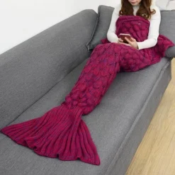 Meerjungfrauendecke - Handgemachter gemütlicher Schlafüberwurf