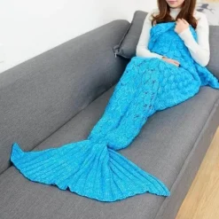 Meerjungfrauendecke - Handgemachter gemütlicher Schlafüberwurf