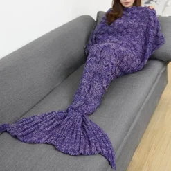 Meerjungfrauendecke - Handgemachter gemütlicher Schlafüberwurf