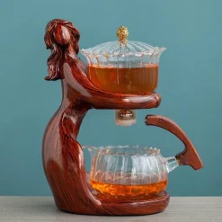 Meerjungfrau-Teekanne – Traumhaftes Teeservice aus Holz