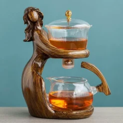 Meerjungfrau-Teekanne – Traumhaftes Teeservice aus Holz