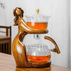 Meerjungfrau-Teekanne – Traumhaftes Teeservice aus Holz