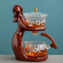 Meerjungfrau-Teekanne – Traumhaftes Teeservice aus Holz