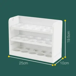 Mehrschichtige, praktische Eier-Kühlschrank-Organizerbox