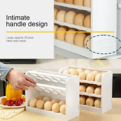 Mehrschichtige, praktische Eier-Kühlschrank-Organizerbox
