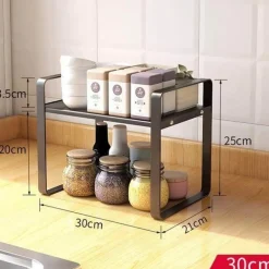 Mehrschichtiger Geschirr-Organizer – Aufbewahrungslösung für die Küchenarbeitsplatte