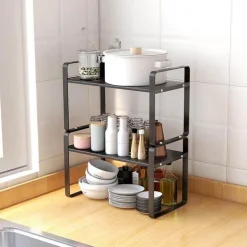 Mehrschichtiger Geschirr-Organizer – Aufbewahrungslösung für die Küchenarbeitsplatte