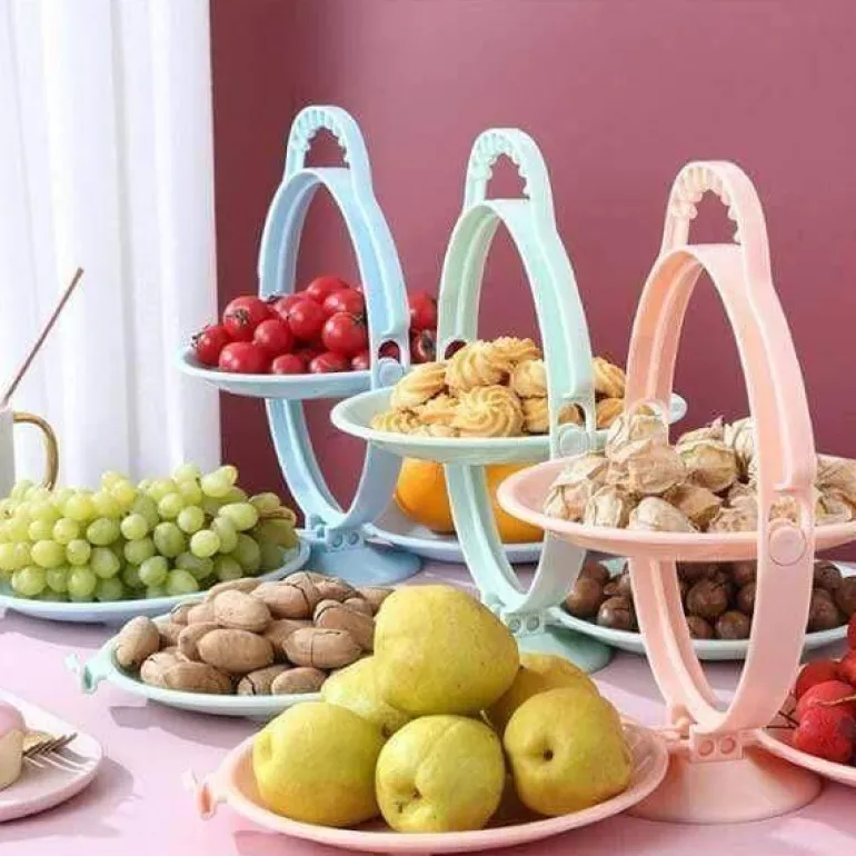 Mehrschichtiger, kreativer, faltbarer Snack-Obstschalenständer