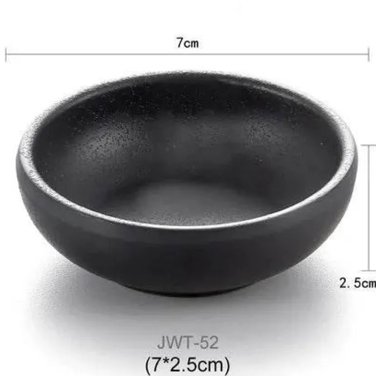 Melamin-Dip-Saucenschalen-Set - Schwarz, 4er-Pack