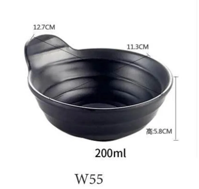 Melamin-Dip-Saucenschalen-Set - Schwarz, 4er-Pack