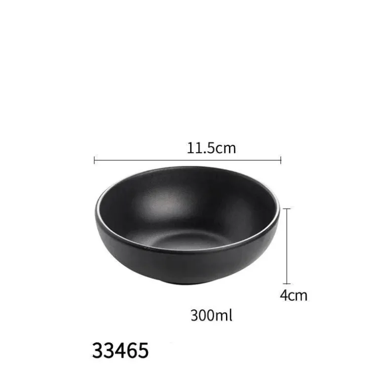 Melamin-Dip-Saucenschalen-Set - Schwarz, 4er-Pack