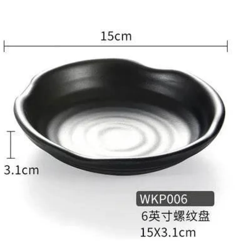 Melamin-Dip-Saucenschalen-Set - Schwarz, 4er-Pack