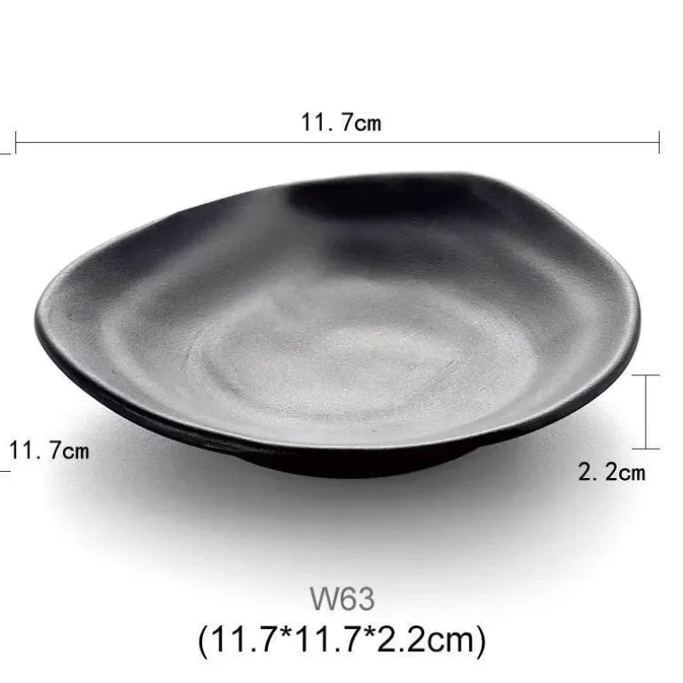 Melamin-Dip-Saucenschalen-Set - Schwarz, 4er-Pack