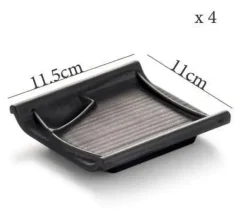 Melamin-Dip-Saucenschalen-Set - Schwarz, 4er-Pack