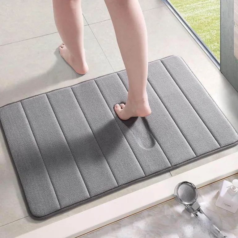 Memory Foam Bath Mat - Water Absorbent Bathroom Rug